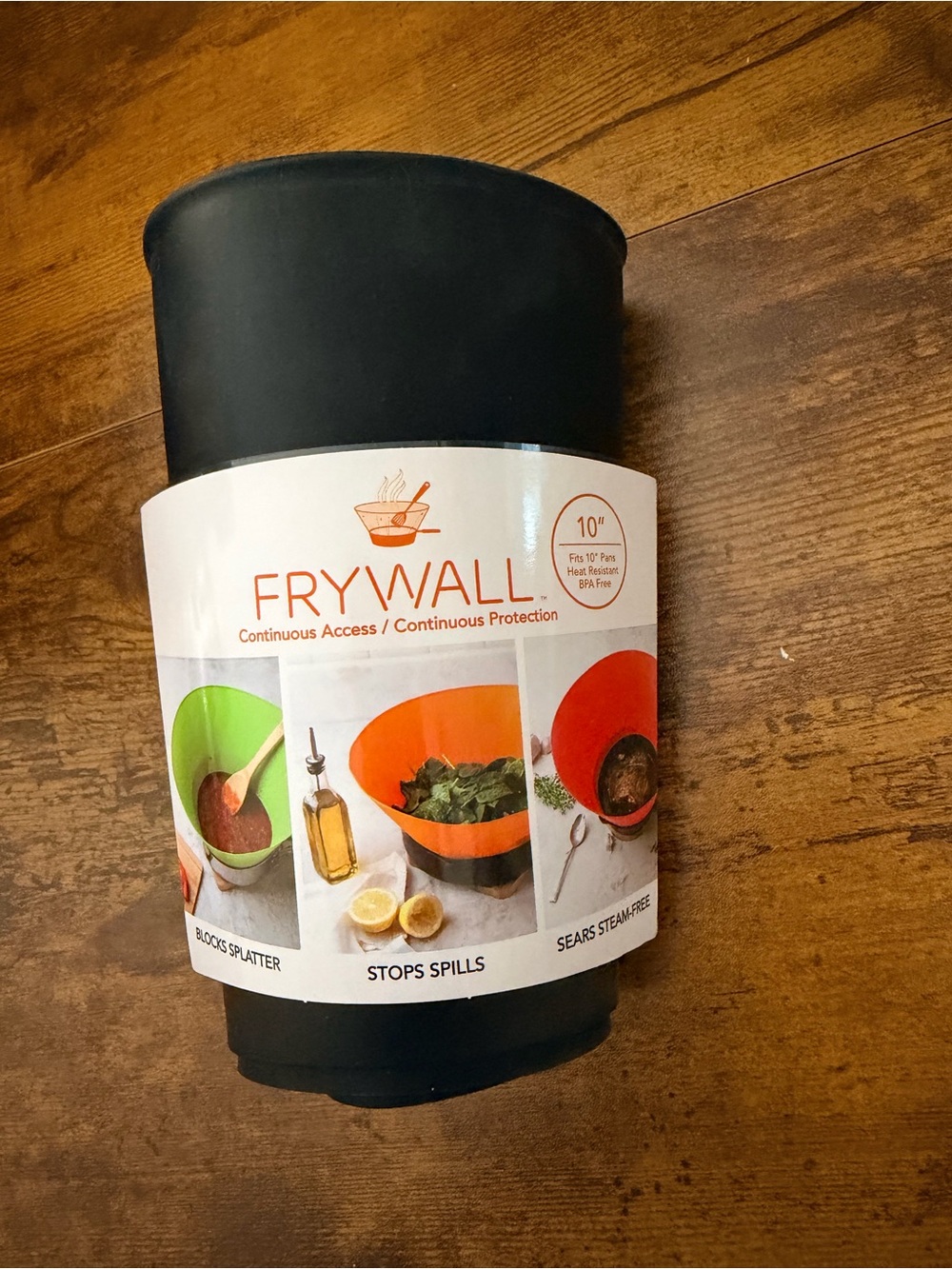 Frywall 10" Black - Spill-Blocking Frying Skirt